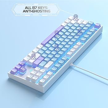 Amazon | MageGee 75%メカニカルゲーミングキーボード ブルー